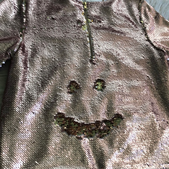 NWT Topshop colorchanging sequin top pink / gold - Picture 4 of 6